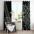 All Black Maori Tribal Tattoo Personalised Window Curtain Moss Green Polynesian Style - Polynesian Pride