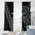All Black Maori Tribal Tattoo Personalised Window Curtain Moss Green Polynesian Style - Polynesian Pride