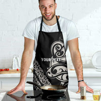 All Black Maori Tribal Tattoo Personalised Apron Stone Gray Polynesian Style - Polynesian Pride