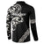 All Black Maori Tribal Tattoo Personalised Button Sweatshirt Stone Gray Polynesian Style - Polynesian Pride