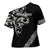 All Black Maori Tribal Tattoo Personalised Cross Shoulder Shirt Stone Gray Polynesian Style - Polynesian Pride