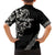 All Black Maori Tribal Tattoo Personalised Family Matching Short Sleeve Bodycon Dress and Hawaiian Shirt Stone Gray Polynesian Style - Polynesian Pride