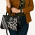 All Black Maori Tribal Tattoo Personalised Leather Bag Stone Gray Polynesian Style - Polynesian Pride