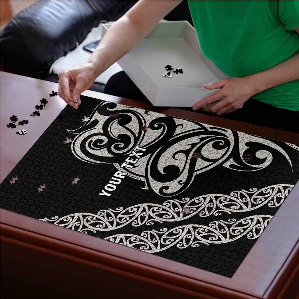 All Black Maori Tribal Tattoo Personalised Puzzle Stone Gray Polynesian Style - Polynesian Pride