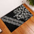 All Black Maori Tribal Tattoo Personalised Rubber Doormat Stone Gray Polynesian Style - Polynesian Pride