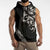 All Black Maori Tribal Tattoo Personalised Sleeveless Hoodie Stone Gray Polynesian Style - Polynesian Pride
