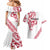 All White Maori Tribal Tattoo Personalised Couples Matching Mermaid Dress and Hawaiian Shirt Classic Red Polynesian Style - Polynesian Pride