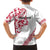 All White Maori Tribal Tattoo Personalised Family Matching Long Sleeve Bodycon Dress and Hawaiian Shirt Classic Red Polynesian Style - Polynesian Pride