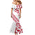 All White Maori Tribal Tattoo Personalised Family Matching Mermaid Dress and Hawaiian Shirt Classic Red Polynesian Style - Polynesian Pride