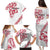 All White Maori Tribal Tattoo Personalised Family Matching Puletasi and Hawaiian Shirt Classic Red Polynesian Style - Polynesian Pride