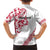 All White Maori Tribal Tattoo Personalised Family Matching Short Sleeve Bodycon Dress and Hawaiian Shirt Classic Red Polynesian Style - Polynesian Pride