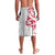 All White Maori Tribal Tattoo Personalised Lavalava Classic Red Polynesian Style - Polynesian Pride