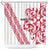All White Maori Tribal Tattoo Personalised Shower Curtain Classic Red Polynesian Style - Polynesian Pride