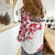 All White Maori Tribal Tattoo Personalised Women Casual Shirt Classic Red Polynesian Style - Polynesian Pride