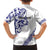 All White Maori Tribal Tattoo Personalised Family Matching Long Sleeve Bodycon Dress and Hawaiian Shirt Dark Blue Polynesian Style - Polynesian Pride