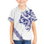 All White Maori Tribal Tattoo Personalised Family Matching Short Sleeve Bodycon Dress and Hawaiian Shirt Dark Blue Polynesian Style - Polynesian Pride