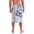All White Maori Tribal Tattoo Personalised Lavalava Dark Blue Polynesian Style - Polynesian Pride