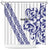 All White Maori Tribal Tattoo Personalised Shower Curtain Dark Blue Polynesian Style - Polynesian Pride