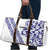 All White Maori Tribal Tattoo Personalised Travel Bag Dark Blue Polynesian Style - Polynesian Pride