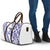 All White Maori Tribal Tattoo Personalised Travel Bag Dark Blue Polynesian Style - Polynesian Pride