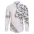 All White Maori Tribal Tattoo Personalised Family Matching Short Sleeve Bodycon Dress and Hawaiian Shirt Moss Green Polynesian Style - Polynesian Pride