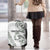 All White Maori Tribal Tattoo Personalised Luggage Cover Moss Green Polynesian Style - Polynesian Pride