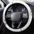 All White Maori Tribal Tattoo Steering Wheel Cover Moss Green Polynesian Style - Polynesian Pride