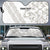 All White Maori Tribal Tattoo Personalised Auto Sun Shade Stone Gray Polynesian Style - Polynesian Pride