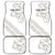 All White Maori Tribal Tattoo Personalised Car Mats Stone Gray Polynesian Style - Polynesian Pride