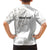 All White Maori Tribal Tattoo Personalised Family Matching Short Sleeve Bodycon Dress and Hawaiian Shirt Stone Gray Polynesian Style - Polynesian Pride