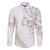 All White Maori Tribal Tattoo Personalised Family Matching Short Sleeve Bodycon Dress and Hawaiian Shirt Stone Gray Polynesian Style - Polynesian Pride