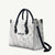 All White Maori Tribal Tattoo Personalised Leather Bag Stone Gray Polynesian Style - Polynesian Pride