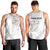 All White Maori Tribal Tattoo Personalised Men Tank Top Stone Gray Polynesian Style - Polynesian Pride