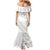 All White Maori Tribal Tattoo Personalised Mermaid Dress Stone Gray Polynesian Style - Polynesian Pride