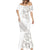 All White Maori Tribal Tattoo Personalised Mermaid Dress Stone Gray Polynesian Style - Polynesian Pride