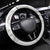 All White Maori Tribal Tattoo Steering Wheel Cover Stone Gray Polynesian Style - Polynesian Pride