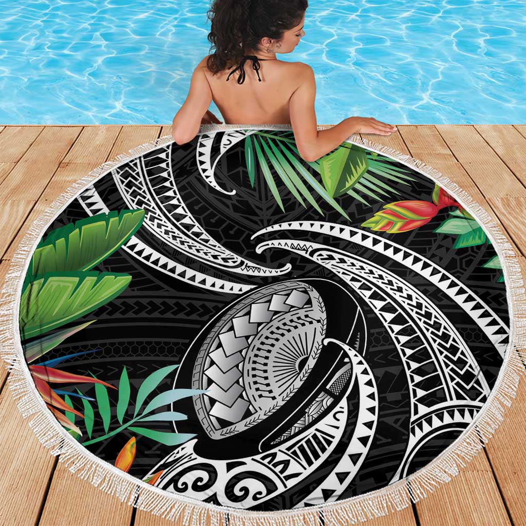 Polynesian Pacific Rugby Tribal Beach Blanket Tropical Vibe