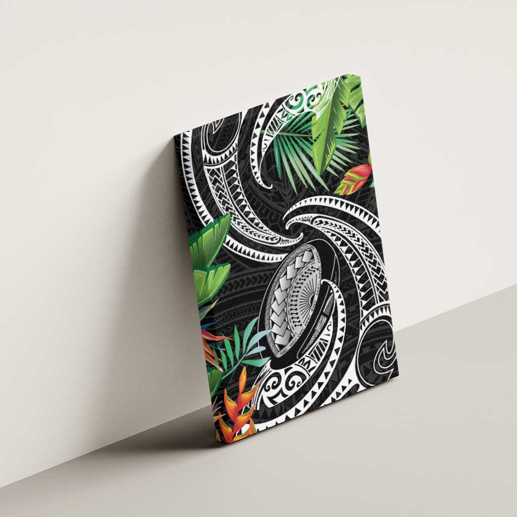 Polynesian Pacific Rugby Tribal Canvas Wall Art Tropical Vibe