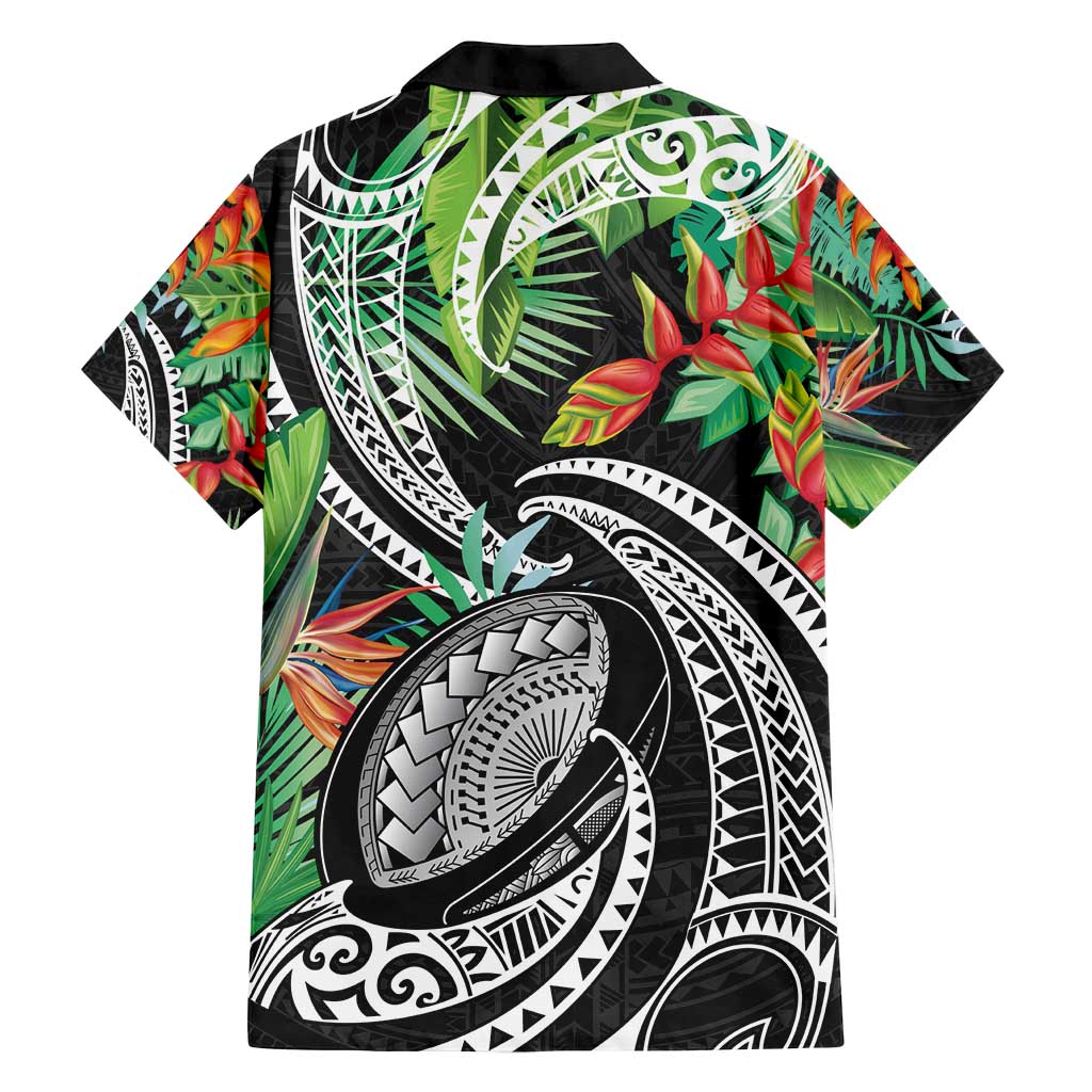 Polynesian Pacific Rugby Tribal Family Matching Off Shoulder Maxi Dress and Hawaiian Shirt Tropical Vibe LT9 - Polynesian Pride