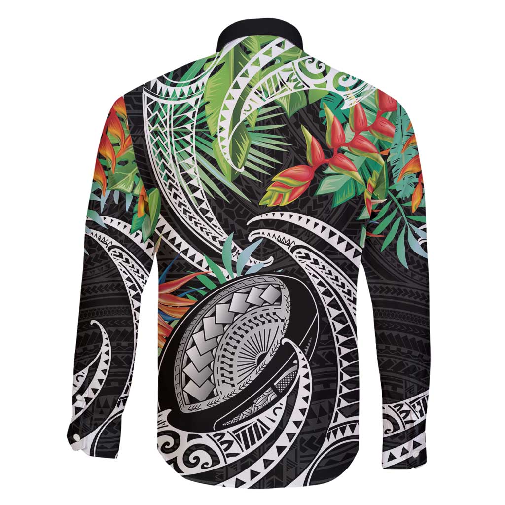 Polynesian Pacific Rugby Tribal Family Matching Off Shoulder Maxi Dress and Hawaiian Shirt Tropical Vibe LT9 - Polynesian Pride