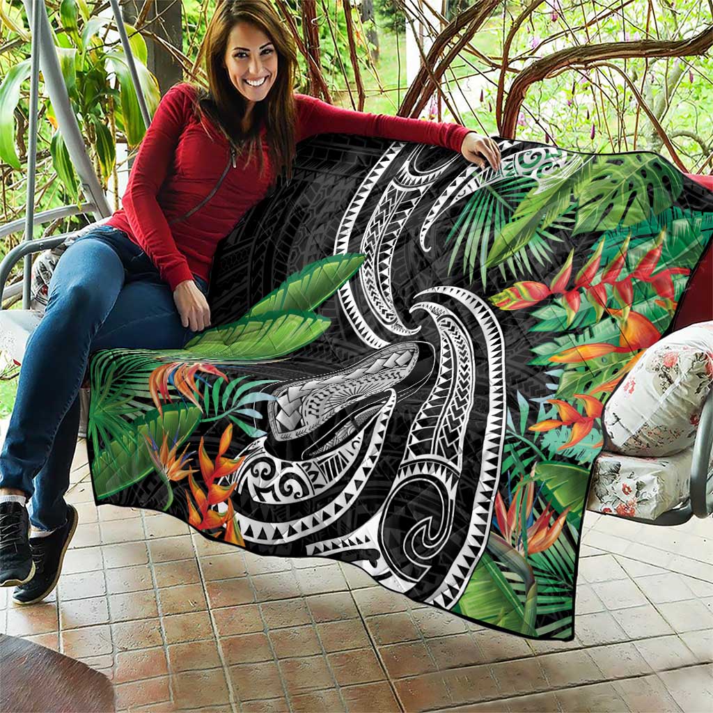 Polynesian Pacific Rugby Tribal Quilt Tropical Vibe