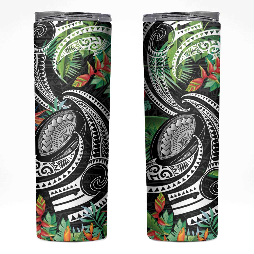 Polynesian Pacific Rugby Tribal Skinny Tumbler Tropical Vibe