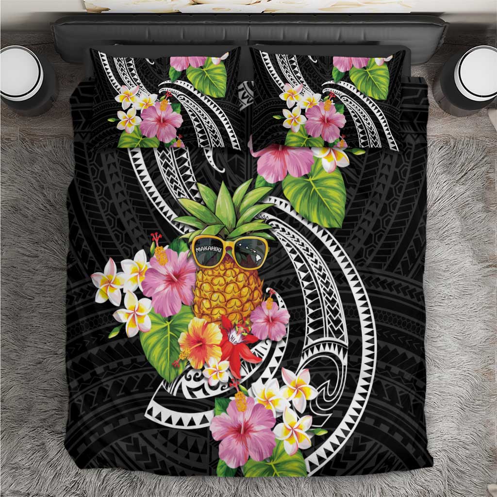 Hau'oli Makahiki Hou Bedding Set Aloha Pineapple Tropical Vibe