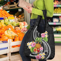Hau'oli Makahiki Hou Grocery Bag Aloha Pineapple Tropical Vibe