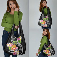 Hau'oli Makahiki Hou Grocery Bag Aloha Pineapple Tropical Vibe