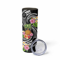 Hau'oli Makahiki Hou Skinny Tumbler Aloha Pineapple Tropical Vibe