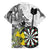 Personalised New Zealand Darts Hawaiian Shirt Kowhai Floral with Maori Tattoo