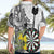 Personalised New Zealand Darts Hawaiian Shirt Kowhai Floral with Maori Tattoo