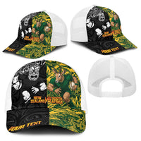 Personalised New Zealand vs South Africa Baseball Net Cap Rugby Rivalry Two Nations One Battle LT9 - Polynesian Pride