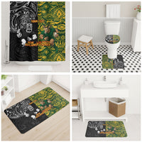 Custom New Zealand vs South Africa Bathroom Set Rugby Rivalry Two Nations One Battle LT9 - Polynesian Pride